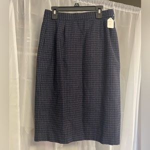 VINTAGE plaid pencil skirt